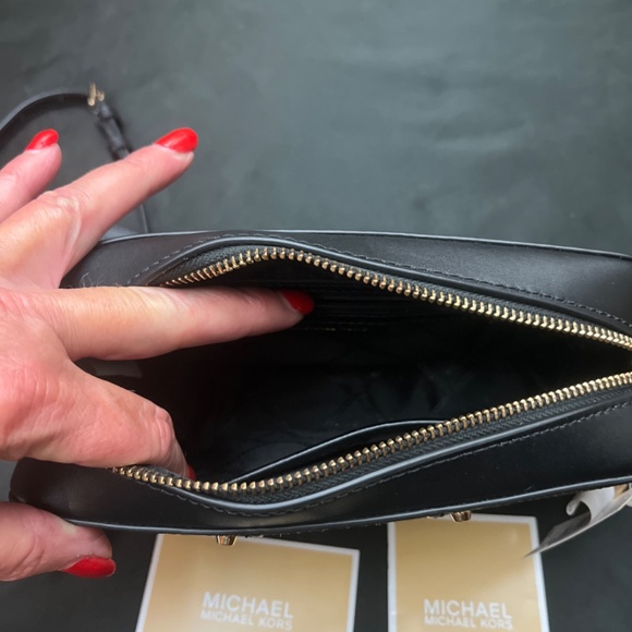 NWT Michael Kors Lg. Jet Set Crossbody/Soulder Bag. Calf Hair/Animal Print Front - Picture 14 of 16